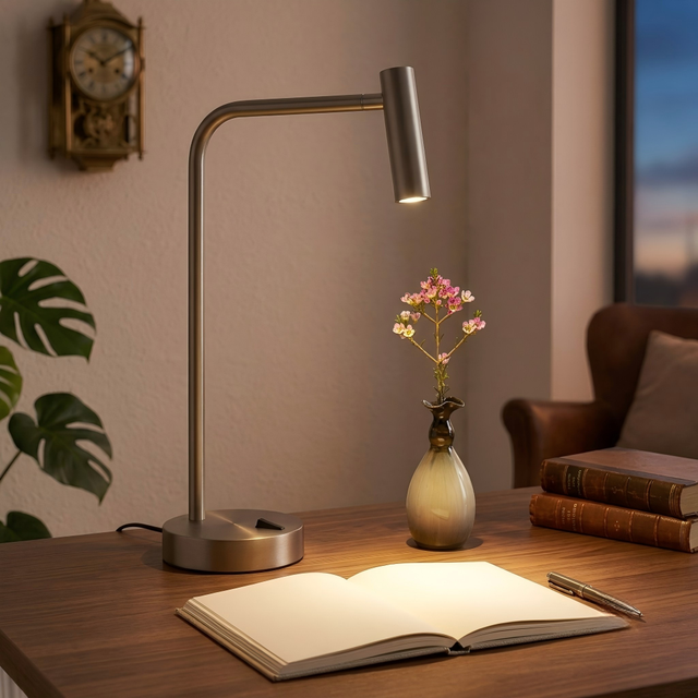 Small Modern Decoration Table Lamp Lighting Gold Black Bedside Sliver Led Light Table