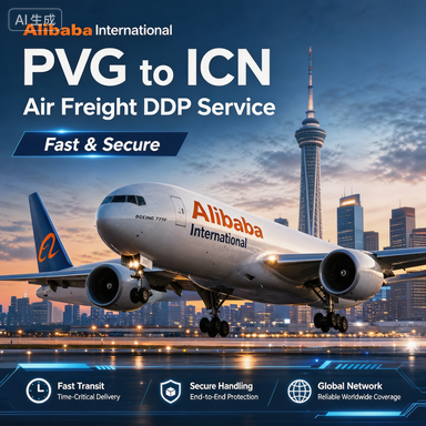 PVG-ICN Air+Express Freight for General Goods DDP DOOR to DOOR KR Korea 2-3 Days 202606 Price Valid