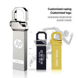 Mais vendidos LOGO personalizado pendrive de metal USB 2.0 3.0 stick 1GB 2GB 4GB 8GB 16GB 32GB 64GB 128GB atacado usb flash drives