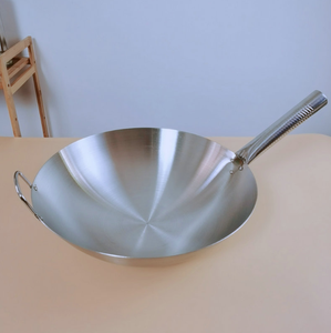 DFW02 Venta al por Mayor de Sartenes Wok de Acero Inoxidable con Fondo Redondo de 24cm, 26cm, 28cm, 30cm, 32cm, 34cm, 36cm, 38cm, 40cm y 43cm - Product Image 5