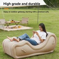 Canapé gonflable automatique ergonomique résistant à l'humidité, pliable, léger, pour le camping en plein air, canapé de détente