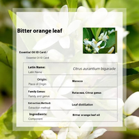 Huile Essentielle de Petitgrain 100% Pure du Maroc, Distillée à partir de Feuilles, pour l'Aromathérapie, le Soulagement du Stress, la Calmance, la Réduction de l'Anxiété, Diffuseur et Massage