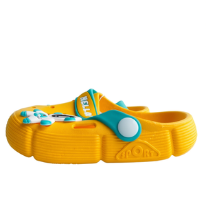 Ciabatte Sportive per Bambini Gialle con Suola in PVC EVA Spessore 15mm Taglia 24-29 - Product Image 1