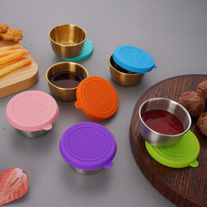 Accesorios de Cocina, Taza para Salsas, Recipiente Reutilizable a Prueba de Fugas de Acero Inoxidable para Salsas y Aderezos con Tapa - Product Image 5