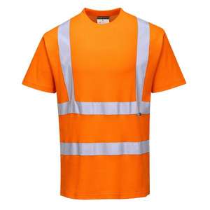 PORTWEST-T-shirt orange haute visibilité à manches courtes en coton S170ORRXXL-EAN 5036108283637 HI-VIS WORKWEAR - Product Image 1