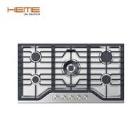 Fabricant de plaques de cuisson intégrées Cuisinière à gaz en acier inoxydable à 5 brûleurs de 90cm pour un usage domestique