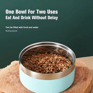 Platos para Perros y Gatos de Acero Inoxidable de Doble Pared, Libres de BPA, Ecológicos, Antideslizantes, con Base de Goma Plegable y Portátil - Product Image 4