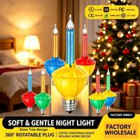 9 Lumières de Nuit Traditionnelles Multicolores à Bulles, à Brancher, Certifiées UL, Idéales pour les Fêtes de Noël, Éclairage de Chambre, Idée Cadeau