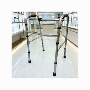 Déambulateur à quatre roues en acier inoxydable OEM, hauteur réglable, pour personnes âgées, aide à la mobilité - Product Image 1