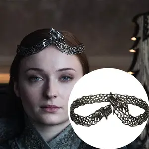 ภาพยนตร์เกมส์โอฟทรานส์Sansa Starkราชินีคราวน์คอสเพลย์อุปกรณ์ผมHairbandฤดูหนาวกําลังจะมา