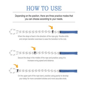 Cuerda de Entrenamiento de Swing de Golf, Corrector Portátil para Principiantes, Ayuda de Práctica en Interiores/Exteriores, Cuerda de Entrenamiento de Swing de Golf - Product Image 3