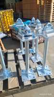 Support de conteneur réglable en hauteur avec base à vis en acier durable, vérin de stabilisation ISO pour les opérations de terminal