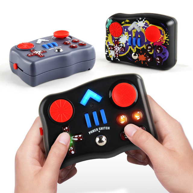 Game Controller Fidget Squeeze Toy Kids Fingertip Handheld Decompression Game Pad Portable Stress Relief Sensory Toy for Gift