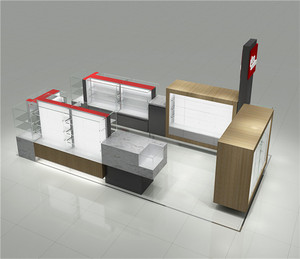 Thiết kế chuyên nghiệp Điện thoại di động kiosk tủ trưng bày với ánh sáng dẫn cho trung tâm mua sắm điện thoại di động cửa hàng hiển thị truy cập đồ nội thất - Product Image 1