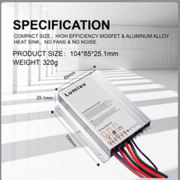 Contrôleur de charge de panneau solaire PWM 10A 20A pour lampadaire, système 12V 24V, certifié ROHS
