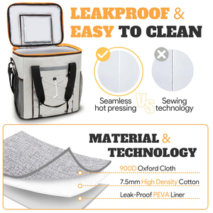 Đóng mở cán Túi lạnh với bánh xe lớn nhiệt túi du lịch cho hàng tạp hóa mua sắm cách điện Túi ăn trưa - Product Image 3