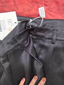 <span class=keywords><strong>Pantaloni</strong></span> da <span class=keywords><strong>donna</strong></span> in raso primavera estate a vita alta Casual stile coreano nero <span class=keywords><strong>pantaloni</strong></span> da <span class=keywords><strong>donna</strong></span> - Product Image 4