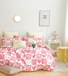 Bán Hot Trẻ Em Cotton Sateen <span class=keywords><strong>Satin</strong></span> Hồng Đáng Yêu Tim In Ấn Cô Gái Tuổi Teen Thiết Kế Bộ Đồ Giường <span class=keywords><strong>Set</strong></span> 3 Cái Quiltcover Bed <span class=keywords><strong>Sheet</strong></span> <span class=keywords><strong>Set</strong></span> - Product Image 6