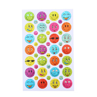 Autocollants de récompense pour enfants Spot Laser, autocollants de félicitation pour la maternelle, visage souriant, expression mignonne, imperméable, élève, Chine TZ-240430