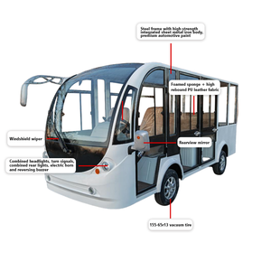 Bus de tourisme tout-terrain avec batterie au lithium 72V et moteur AC 4kW pour sites touristiques et stations balnéaires - Product Image 3