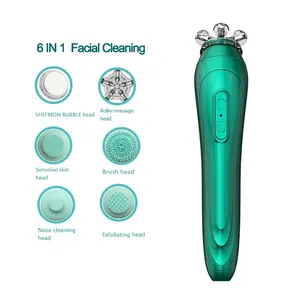 7で1 Personal Use Facial Cleansing Co2 Oxygen Iprettygeneo Facial Cleansing Brush Beauty Machine