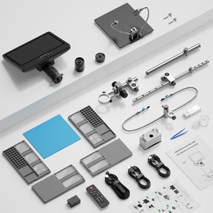 Andonstar Microscopio <span class=keywords><strong>digital</strong></span> Trinocular <span class=keywords><strong>HDMI</strong></span> con pantalla de 10 pulgadas + Base de extensión para reparación de PCB - Product Image 6