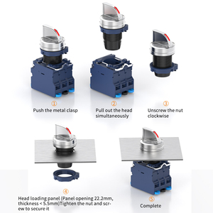 Interruptor iluminado de alta corriente LANBOO, circuitos NO/NC personalizados, interruptores giratorios momentáneos/con enganche LED multicolor de 9-220V - Product Image 6