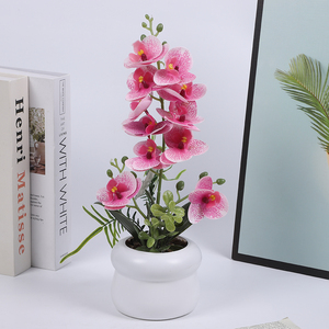 <span class=keywords><strong>Fiori</strong></span> Artificiali Emozionali, Orchidea Artificiale all'Ingrosso in Vaso, Forniture per Giardino, Succulente, <span class=keywords><strong>Fiori</strong></span> Artificiali per Feste, Mazzo - Product Image 4