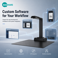 BAOSHARE GP-2300AF Scanner de documents métallique A3 20MP pour numérisation de livres, OCR pour système de capture aérienne, haute performance pour les administrations