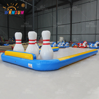 WINSUN Piste de bowling gonflable en PVC, certifiée CE, sans plomb, ignifuge, étanche, capacité 200 kg, usage commercial
