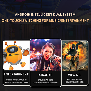 Máquina DE REPRODUCTOR DE Karaoke HD <span class=keywords><strong>Vintage</strong></span> blanca, máquina de <span class=keywords><strong>jukebox</strong></span> con pantalla táctil para DVD KTV y para funciones Bluetooth para el hogar o comercial de EE. UU. - Product Image 5