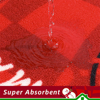 Tapis de sol de cuisine motif bonhomme de neige de Noël, 2 pièces, antidérapants, lavables, tapis de couloir de cuisine, tapis de Noël pour la décoration de la maison