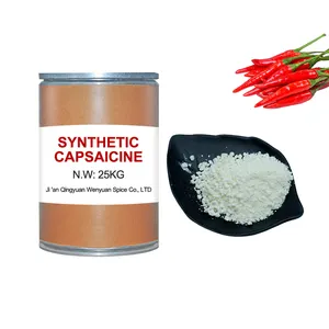 Fabriek Custom Bulk Cas: 2444-46-4 Beste Prijs 100% Pure Synthetische Capsaïcine Poeder Cayennepeper Extract Grondstof