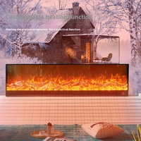 150cm LED cheminée électrique en bois récupéré télécommandée 1500W anglais actionné prise américaine conception encastrée usage domestique hôtel