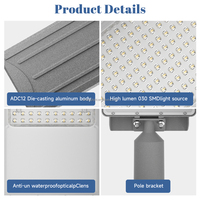 Lámpara de Calle LED de Aluminio de Alta Luminosidad, Directo de Fábrica, 50W-200W, IP65 Impermeable, con Control Remoto para Uso en Exteriores