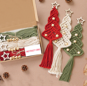 <span class=keywords><strong>Kit</strong></span> <span class=keywords><strong>macramé</strong></span> <span class=keywords><strong>pour</strong></span> débutants avec didacticiels vidéo étape par étape <span class=keywords><strong>Kit</strong></span> de démarrage <span class=keywords><strong>pour</strong></span> l'arbre de Noël - Product Image 2