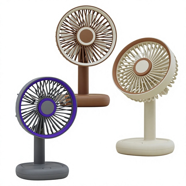 Cross-border Summer Metal Desktop/Table Fan USB-Charged for Office Dorm Camping Bedside Countertop Use Model 2025 100x90x176