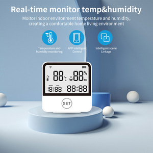 Humidity Sensor Wireless <b>Digital</b> Thermometer Hygrometer Indoor Outdoor Temperature Monitor With Alarm And <b>Clock</b> Display - Product Image 2