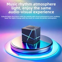 Mini haut-parleur Bluetooth 5.3 avec subwoofer RGB, son puissant, fente pour carte TF, batterie 500 mAh, portable pour extérieur, voiture, maison, vente en gros OEM