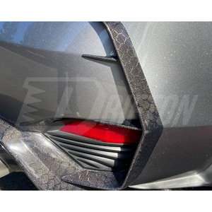 Carbon Fiber Rear Bumper C-Blades Canard Fins For Infiniti Q60 2016-2022 - Product Image 5