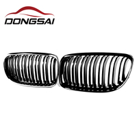 Rejilla delantera de doble listón negro brillante para BMW E90 E91 LCI Serie 3 2008 2009 2010 2011, de ABS inyectado, estilo racing.
