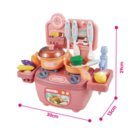 Couleur rose enfants jouer cuisine jouets Mini Table cuisine vaisselle ustensiles de cuisine jouer maison jouet éducatif cuisine pour enfants