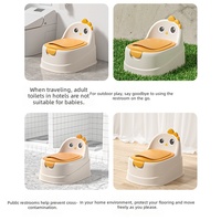 Chaise de toilette pour l'apprentissage de la propreté des enfants avec coussin souple en PVC, corps en PP et protection anti-éclaboussures surélevée pour bébés garçons et filles