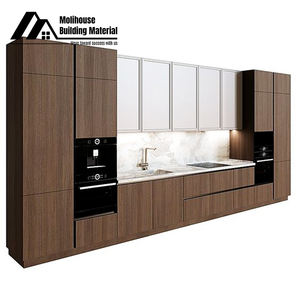 خزائن مطبخ PVC عالية الجودة رمادية مخصصة ، خزانة خشبية حديثة على الطراز البسيط في الولايات المتحدة ، خزانة مطبخ MDF - Product Image 1