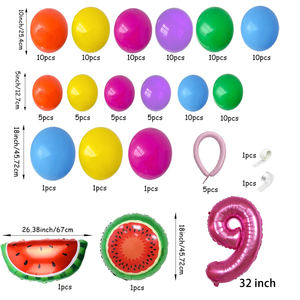 Accessori per feste Hawaii Kit per feste con palloncino in lamina di anguria - Product Image 2