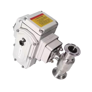Válvula de bola sanitaria de grado alimenticio de acero inoxidable actuador eléctrico motorizado Tri abrazadera de alta temperatura Tricalmp OEM personalizable - Product Image 4