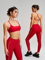 Zachte en comfortabele dames yogasets (3-delig) voor gymkleding/fitnesskleding, yogasets voor actieve kleding