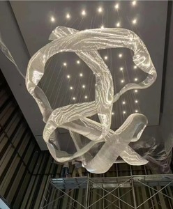 Vitrail Lumière Soufflée Lumières Vert Grand <span class=keywords><strong>Art</strong></span> Plafond Éclairage Lustres Modernes Lustre Lampe <span class=keywords><strong>Déco</strong></span> Suspendus Lait <span class=keywords><strong>Verre</strong></span> Pendentif - Product Image 5