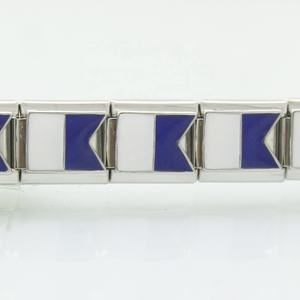 9 مللي متر الكلاسيكية ارتباطات الإشارات البحرية الدولية رمز أعلام بحري أعلام الأبجدية رسالة أساور إيطالية سوار - Product Image 1