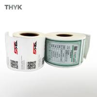 Étiquette amovible en PVC anti-contrefaçon, résistante à la chaleur et aux graisses, avec code-barres, pour usines de verre trempé THYK